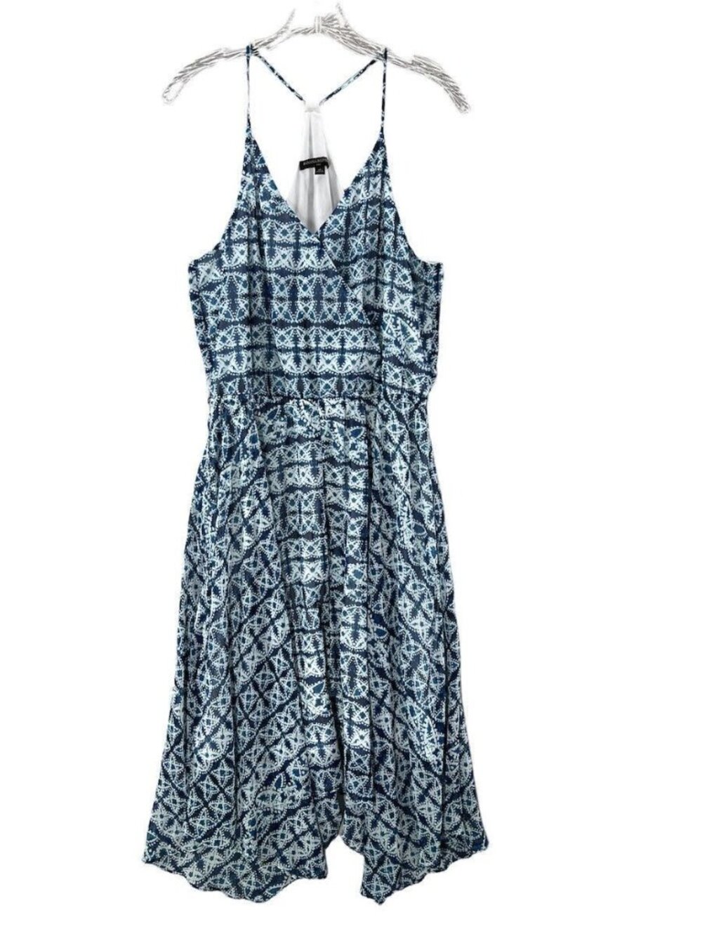 Banana Republic Dress  M Handkerchief Shark Bite Hem Lined  RN 64023